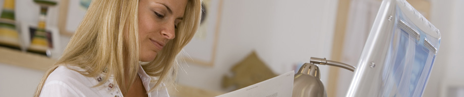 TS-Woman Paying Bills Online